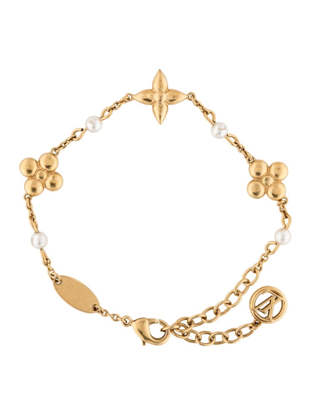 Louis Vuitton Faux Pearl LV Heart Braceket